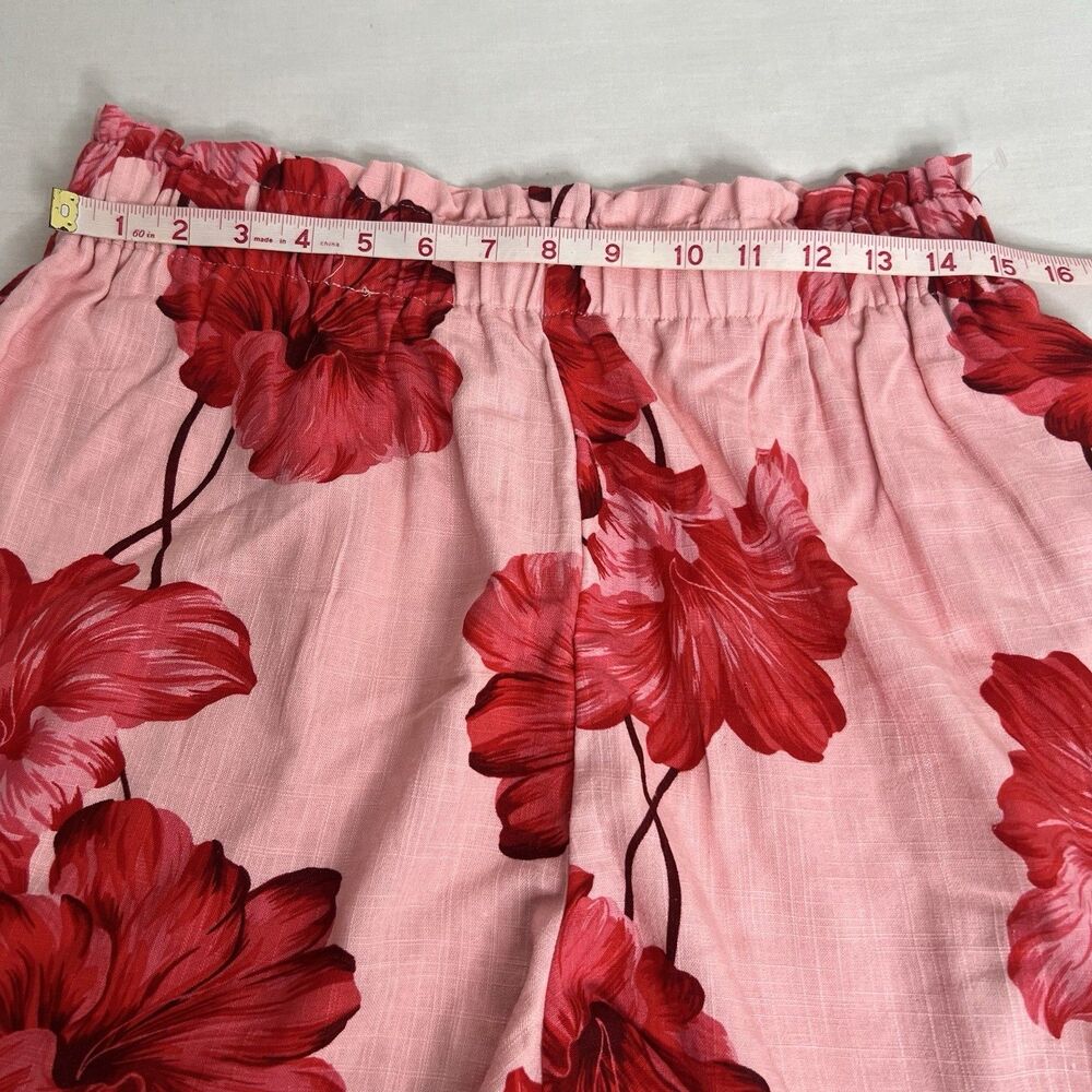 Paper Heart Women’s Shorts Floral Print Multicolor elastic Waist SZ Large